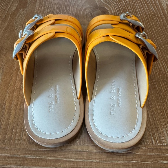 NWOT bright mustard yellow rag & bone sandals 8M - Picture 5 of 10
